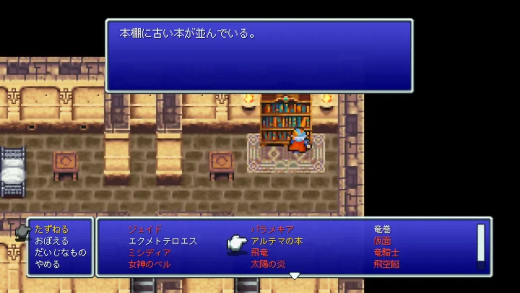 ミシディアの町の書庫の本棚